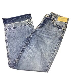 Thereabouts‎ Girls High Rise Extra Wide Leg Two Tone Wash Jeans Size 8 REG - NWT
